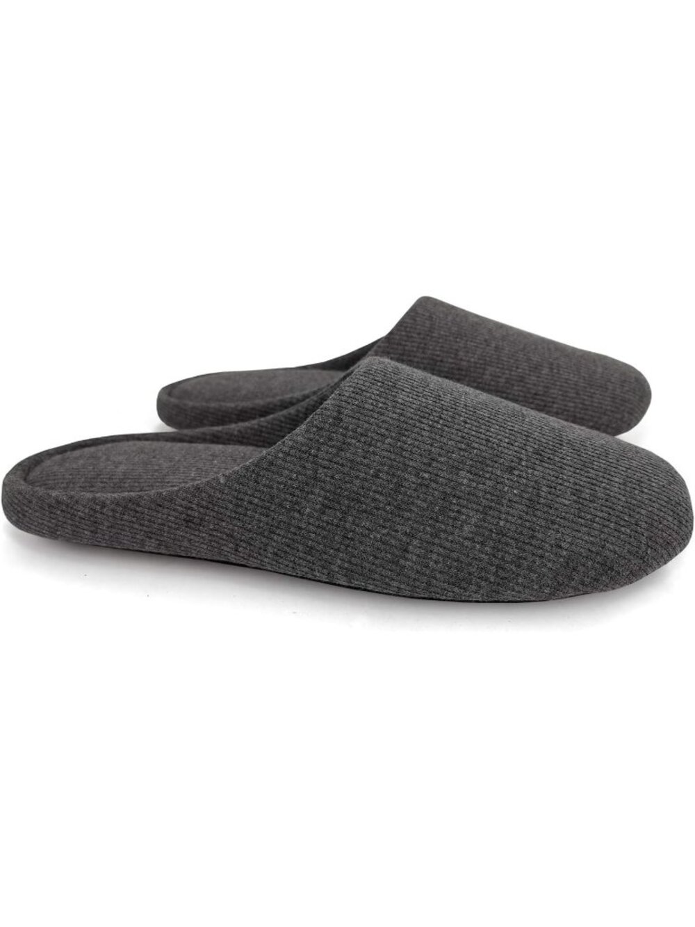 Women's Dark Grey Lightweight Cotton Memory Foam Foldable Slip On Indoor Slipper